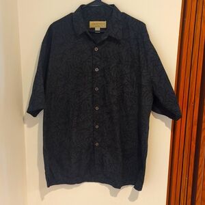 Men's Johari West Black patterned button down shirt